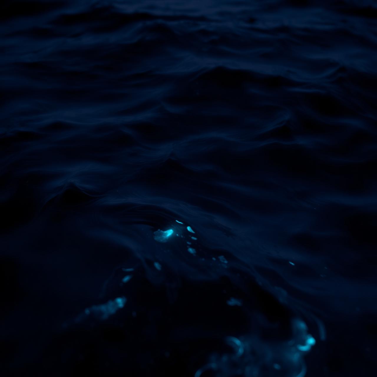 Deep ocean surface at dusk